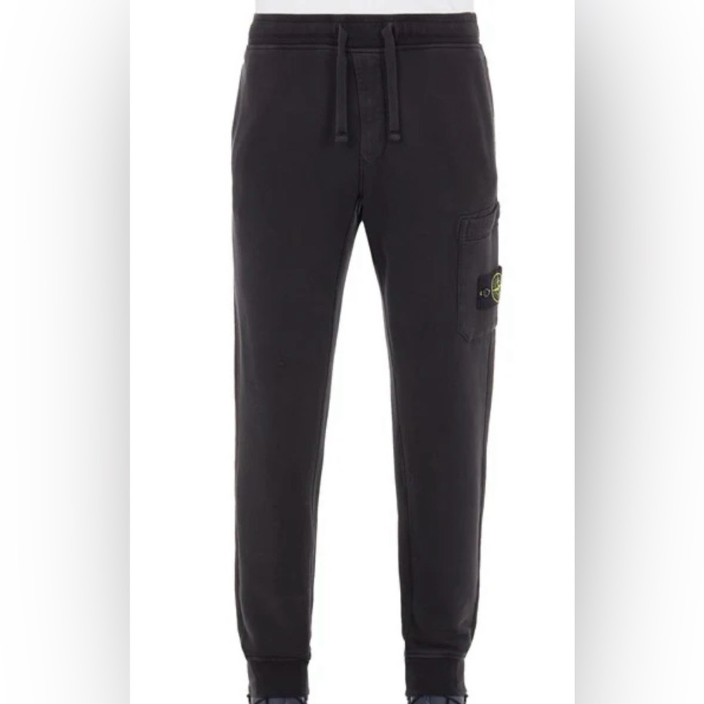 Stone Island Black Cargo Sweatpants